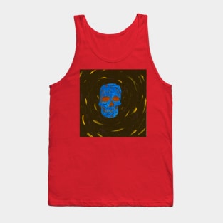 Blue and Red Skull Tank Top